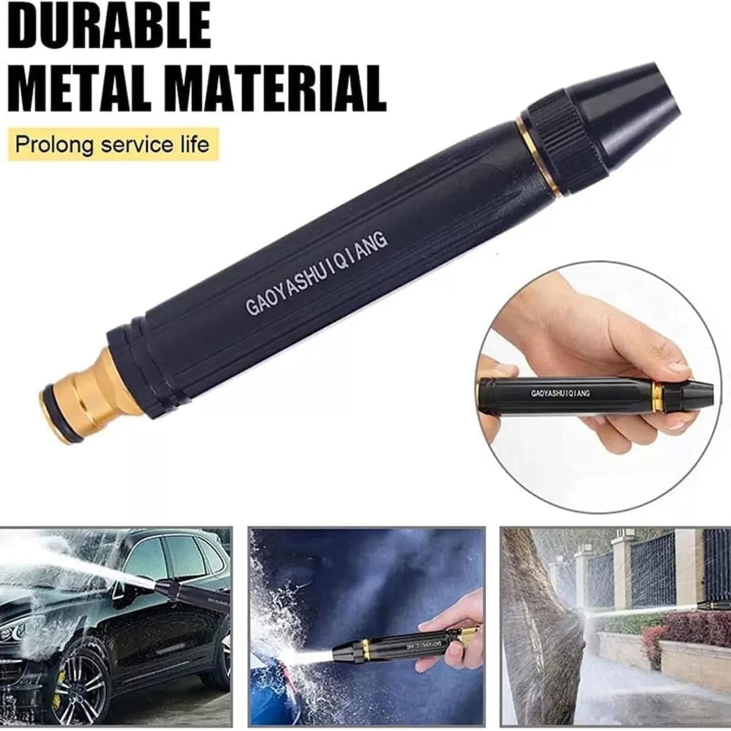 Premium High Pressure Brass Water Spray Nozzle – Car Wash, Gardening & Home Cleaning | Buy 1 Get 1 FREE | Only ₹699